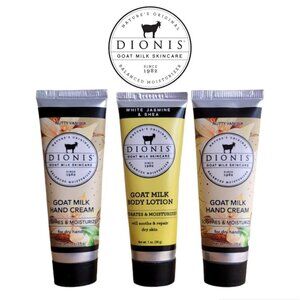 Dionis Goat Milk Hand Cream Trio 1 oz x2 Body Lotion Factory Sealed